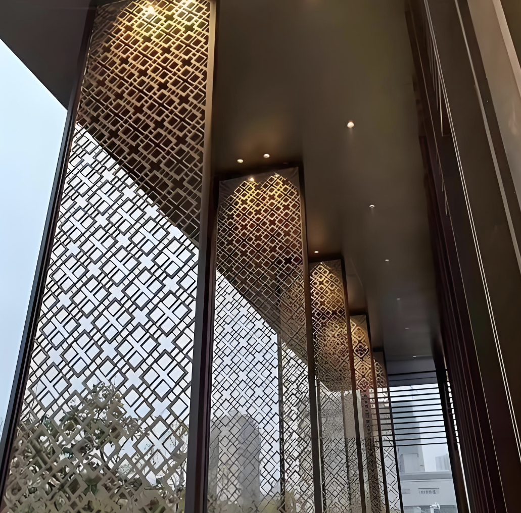 ハイエンドのインテリア壁のためのエッチングされたステンレス钢の装饰的なメッシュ