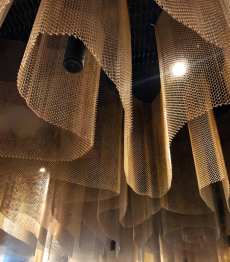 Rideau métallique décoratif intérieur en alliage d'aluminium