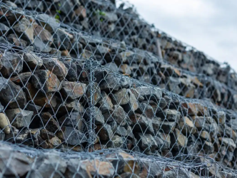 Cage de gabion enduite de <span>PVC</span> pour la protection côtière