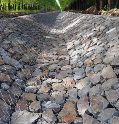 Sangkar Gabion Skala Besar untuk Rel Tanah