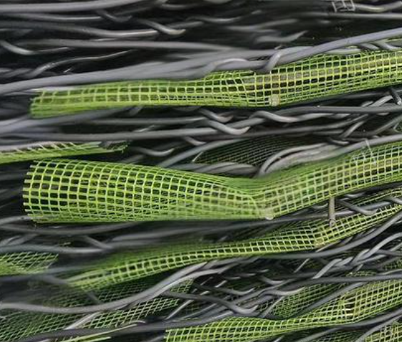 PVC tráng màu xanh lá cây Reynolds gabion nệm