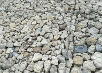 Zn-อัลอัลลอยเคลือบพีวีซี <span>Leno</span> Gabion ที่นอน
