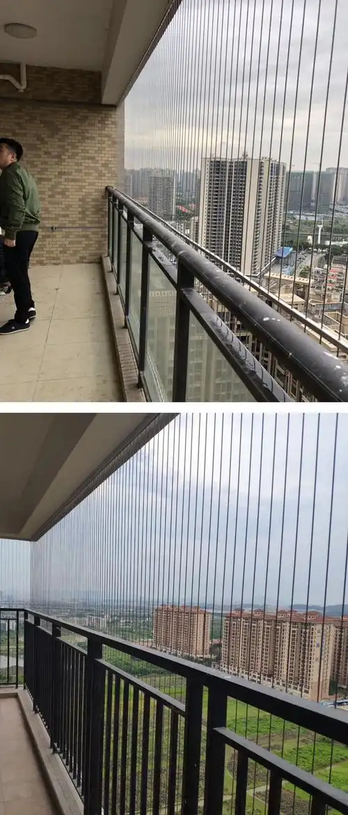 Balcony Special Invisible Anti-theft Net with Smart Alarm