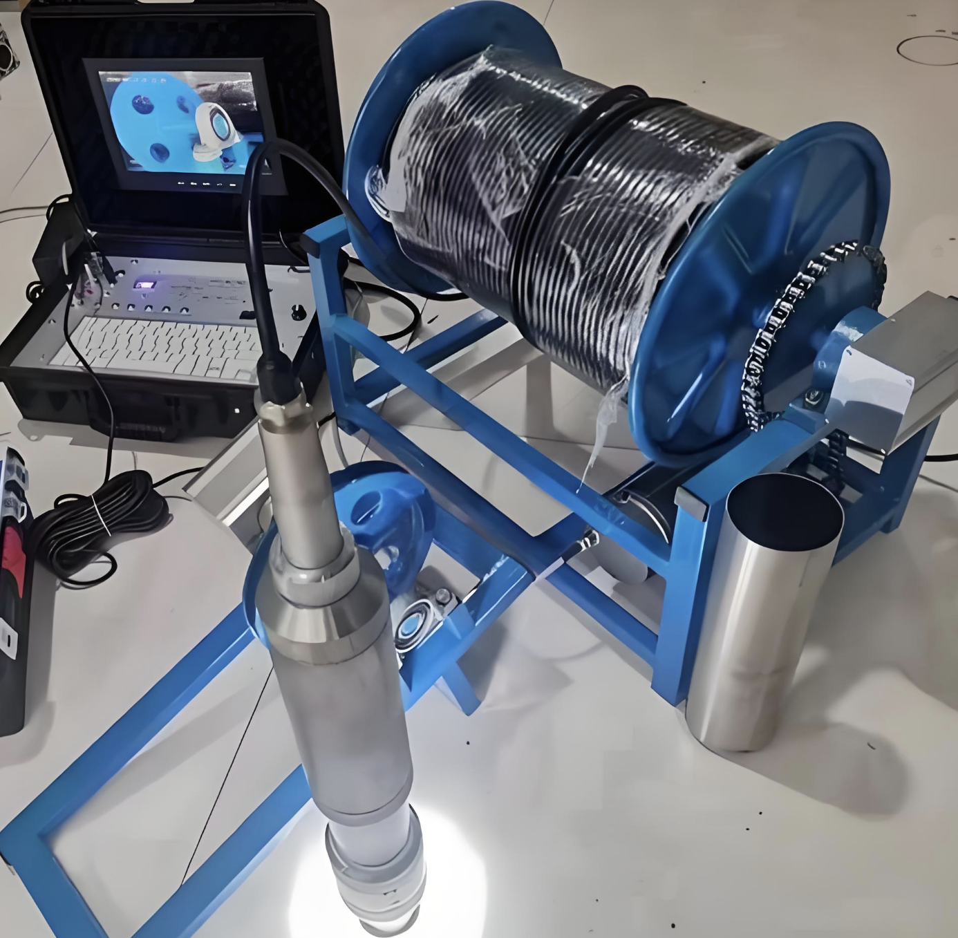 Wireless Transmission Borehole Diameter & Depth Detector