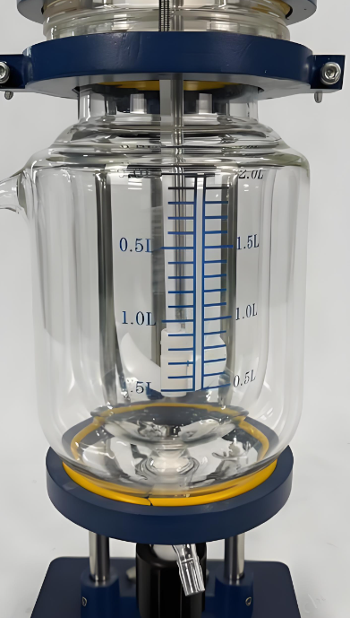 Reaktor Kaca Borosilikat Atas Bangku Mikro 1L