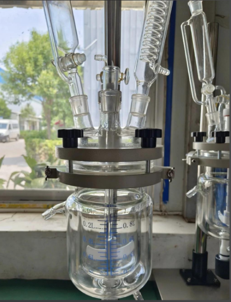 Reaktor Kaca Borosilikat Atas Bangku Mikro 1L