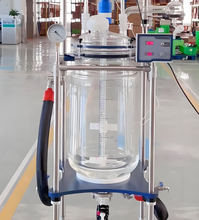 50L Jacketed Borosilicate แก้วนักบินเครื่องปฏิกรณ์