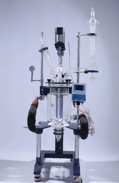 0.5L เครื่องปฏิกรณ์แก้วไดรฟ์แม่เหล็กปิดผนึกแรงดันสูง