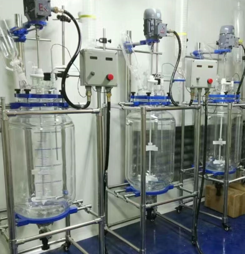 เครื่องปฏิกรณ์แก้วสองชั้น Pilot-Scale (50L)