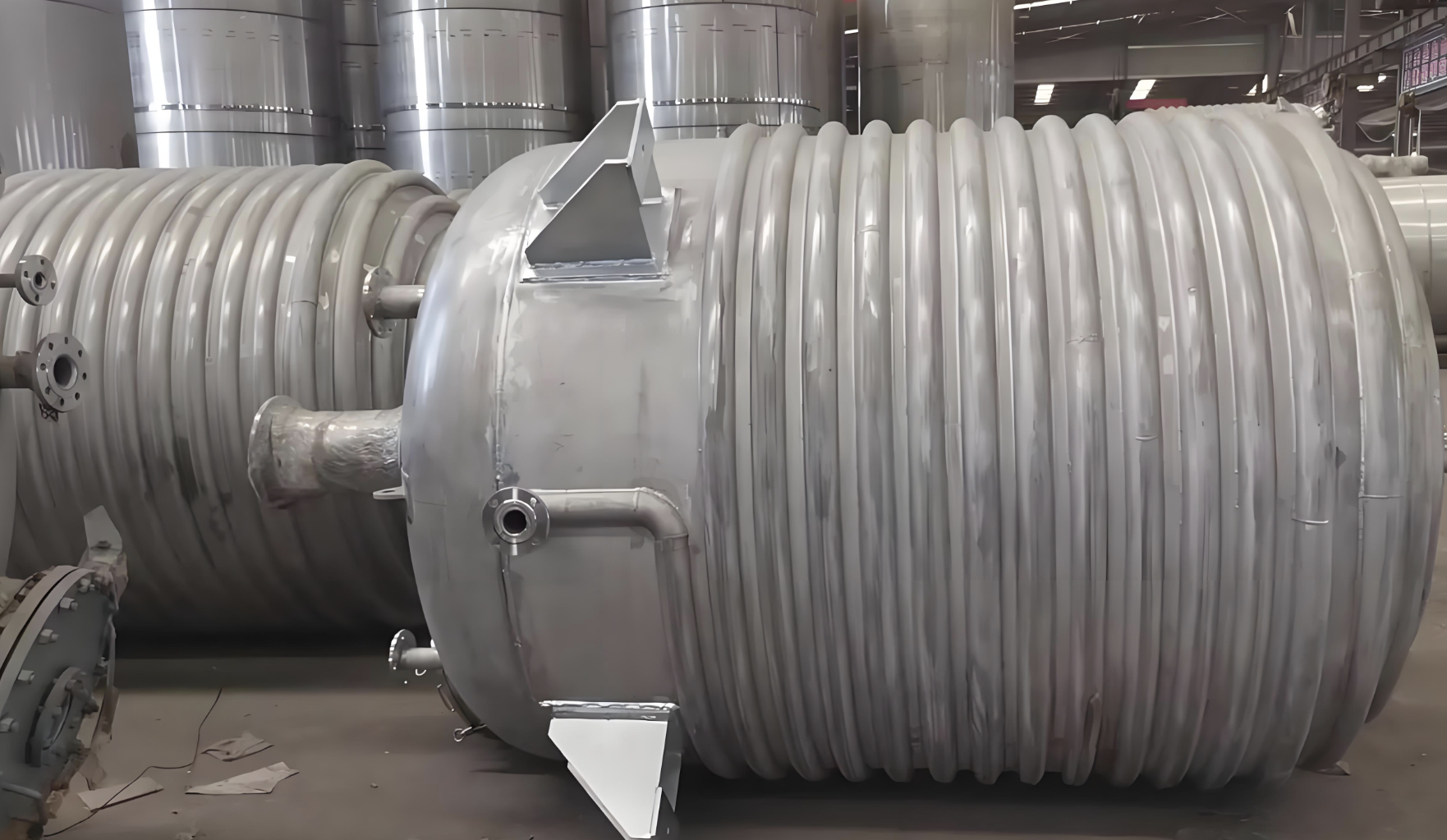 SUS316L เครื่องปฏิกรณ์สแตนเลสเกรดอาหารความร้อนด้วยไอน้ำ