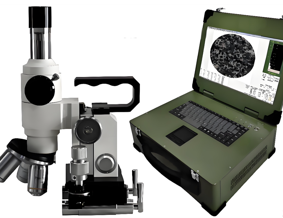 เครื่องอัดตัวอย่างโลหะวิทยาสนามพกพา