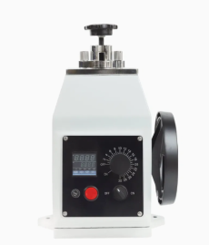 เครื่องกดฝังตัวอย่างโลหะวิทยาแบบมือถือบนโต๊ะทำงาน