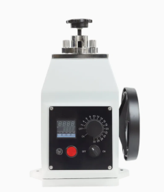 เครื่องกดฝังตัวอย่างโลหะวิทยาแบบมือถือบนโต๊ะทำงาน