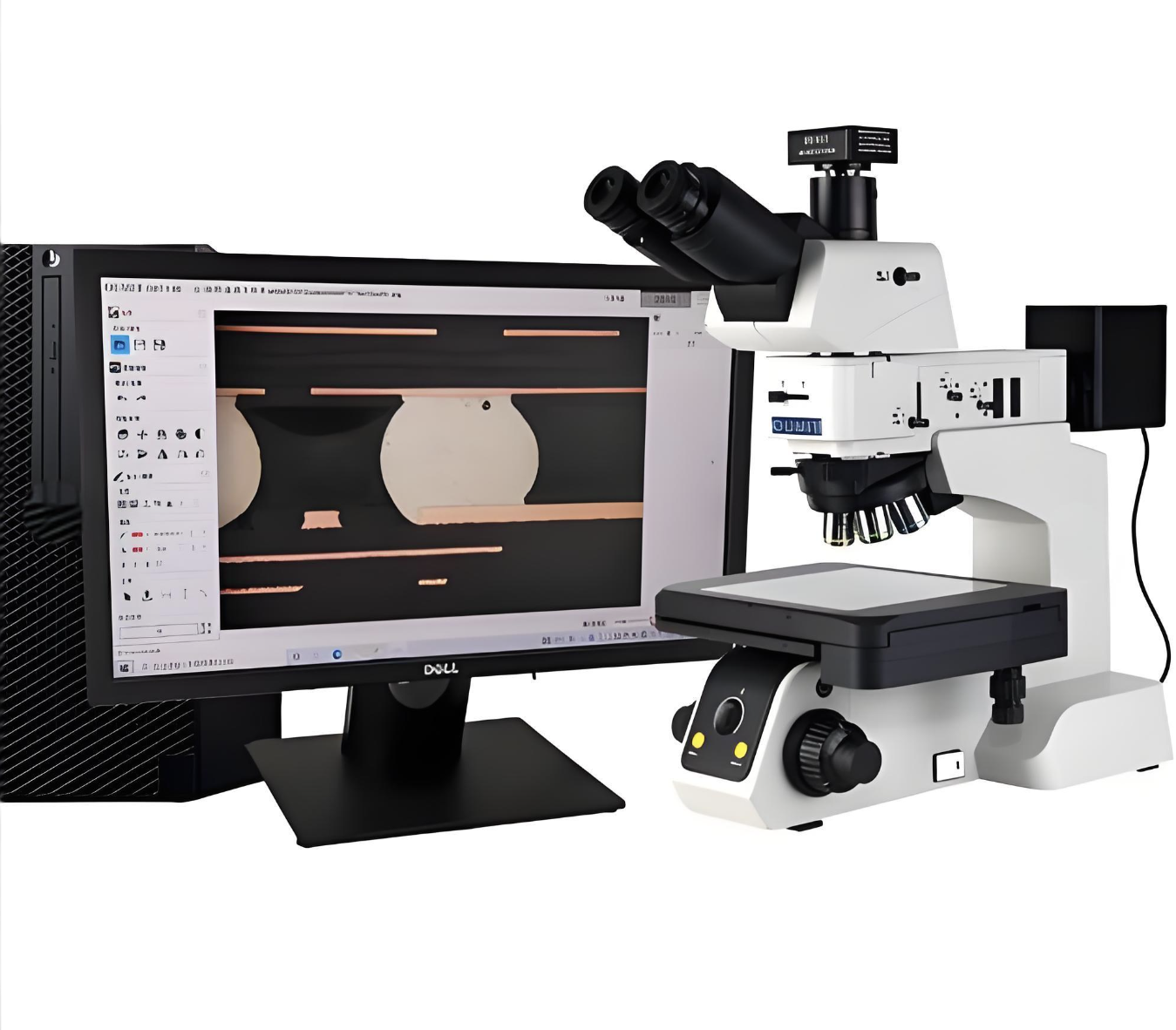 Microscope métallurgique de gamme de recherche à haute résolution
