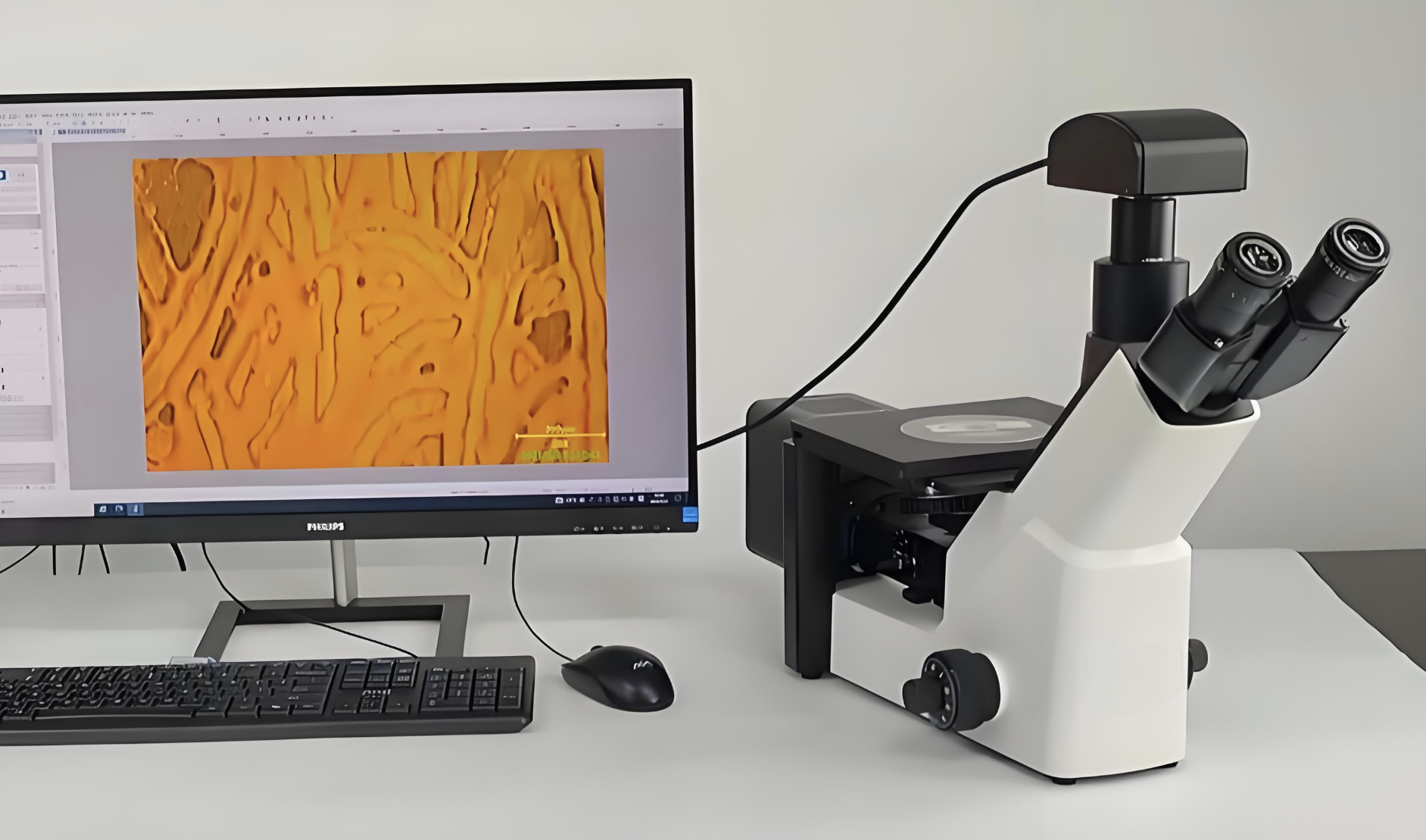 Mikroskop Metalurgi Industri Terbalik
