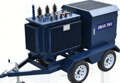 Transformateur de test à huile immersif mobile monté sur véhicule 20kVA 75kV