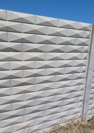 Decorative Stamped Concrete Garden Fence Panel