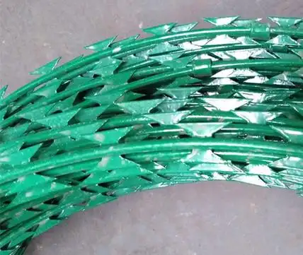 PVC Coated Green Razor Wire (Coastal Corrosion Resistance)