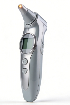 เครื่องวัดอุณหภูมิอินฟราเรดสำหรับหน้าผากและหู ที่ผ่านการรับรองทางการแพทย์