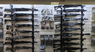 Lemari pajangan senjata api toko komersial