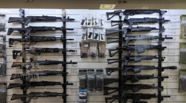 Lemari pajangan senjata api toko komersial