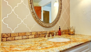 Éléments de plan de toilette de salle de bain en granit