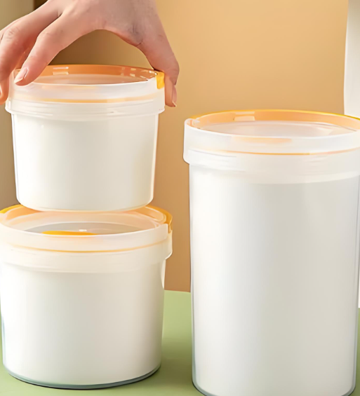 กระปุกเก็บผงนมเด็กเดินทาง 2 ช่อง พลาสติก PP พกพา