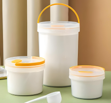 Tempat Penyimpanan Bubuk Susu Perjalanan 2 Kompartemen Plastik PP Portabel