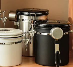 ภาชนะเก็บผงนมปิดสนิทสแตนเลส 304 เกรดอาหาร (ขนาดใหญ่สำหรับครัวเรือน)