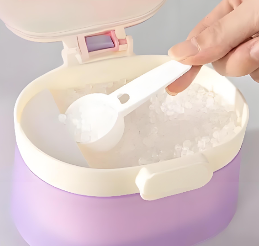 Boîte de conservation de lait en poudre en PP alimentaire à compression sous vide (portable pour extérieur)