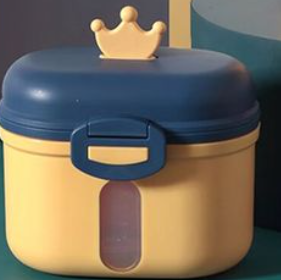 กระปุกเก็บผงนมสูตรสำหรับทารกพร้อมช้อนชั่งรวมทุกอย่างในตัว