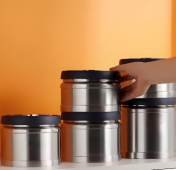 Wadah Bubuk Susu dengan Segel Vakum Baja Tahan Karat