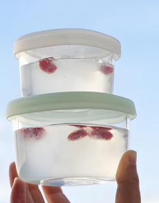 Boîte de stockage de poudre de lait en silicone pliable