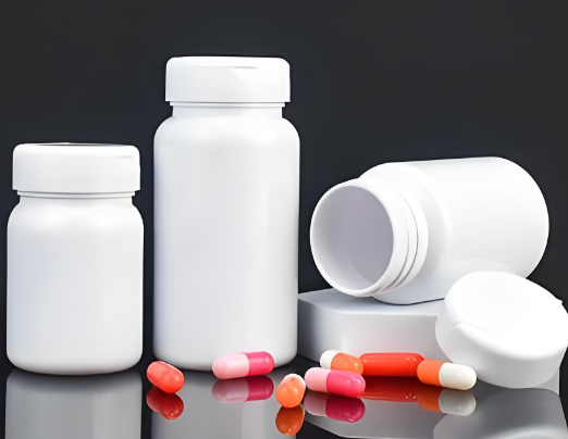 Tamper-Evident Plastic Capsule Pill Bottles with Integrated Scoop