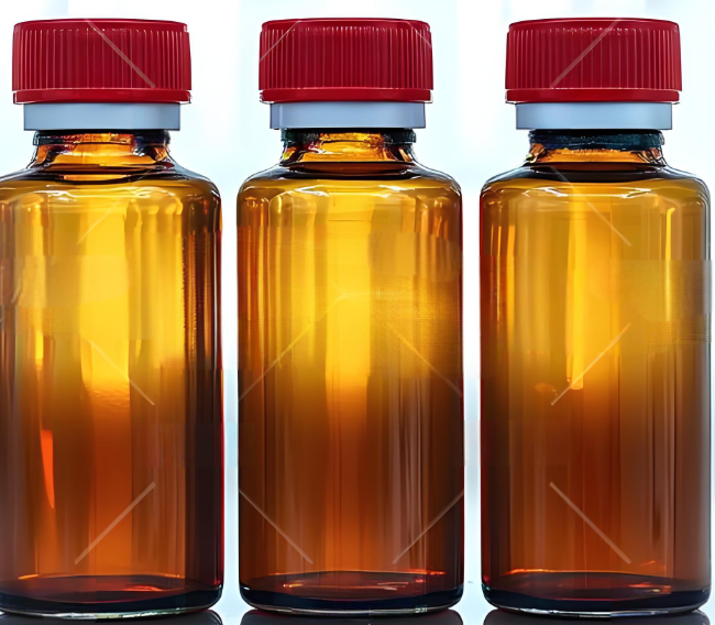 ขวดแก้วสีขาวมุกสำหรับบรรจุยาแก้วปากของเหลว