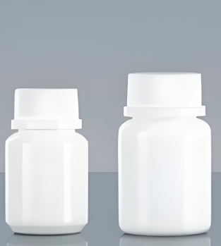 ขวดยาบรรจุยาบรรยาที่ทำจาก HDPE และมีระบบป้องกันเด็กเปิดได้