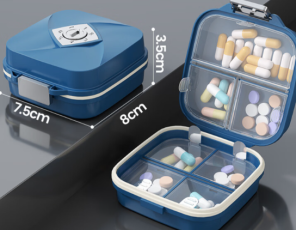 7-Compartment Portable Travel Pill Organizer Set