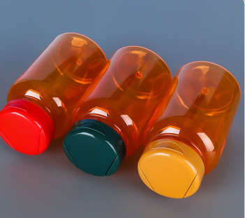 ขวดบรรจุยาพลาสติกแบบกดดันป้องกันเด็ก