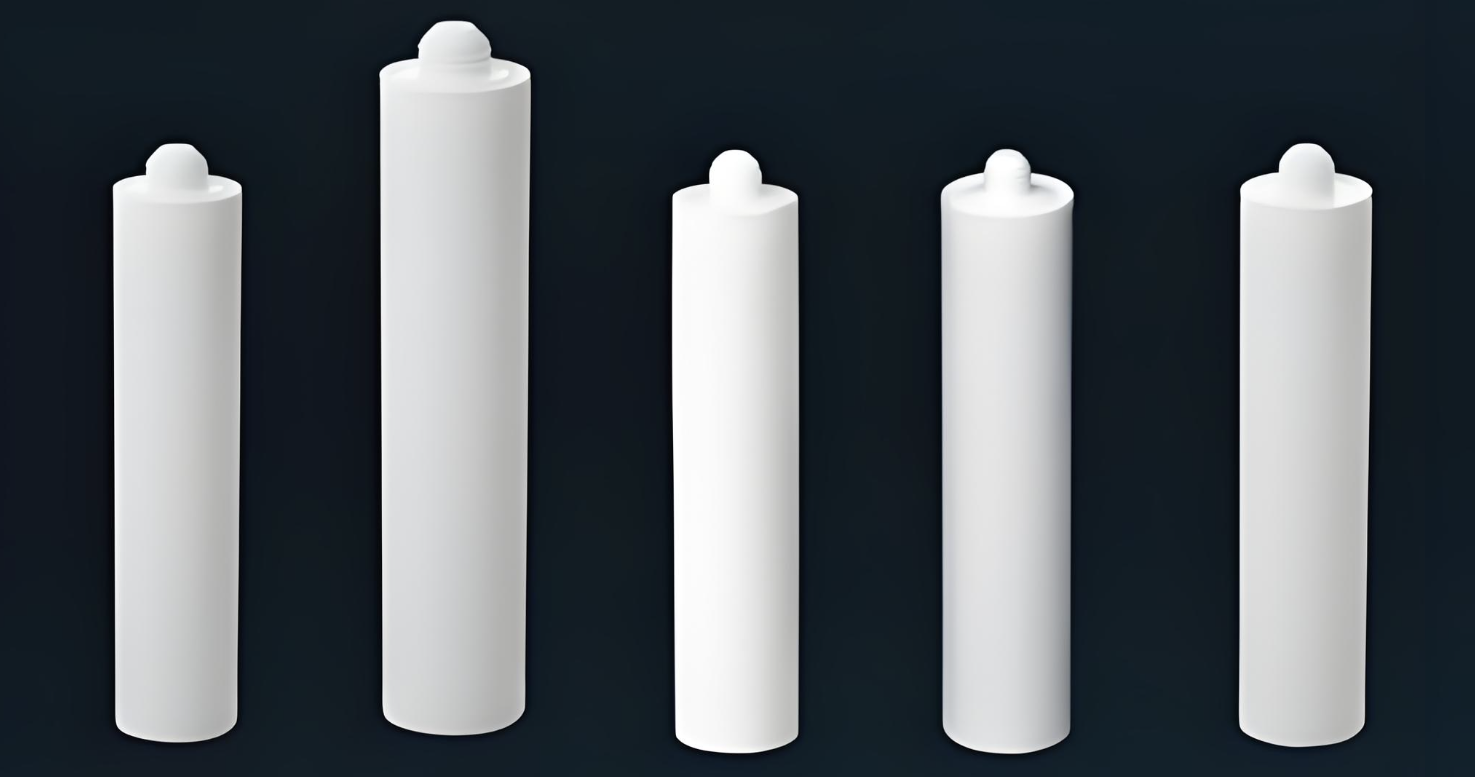 Bouteille d'adhésif en silicone sous vide recyclable