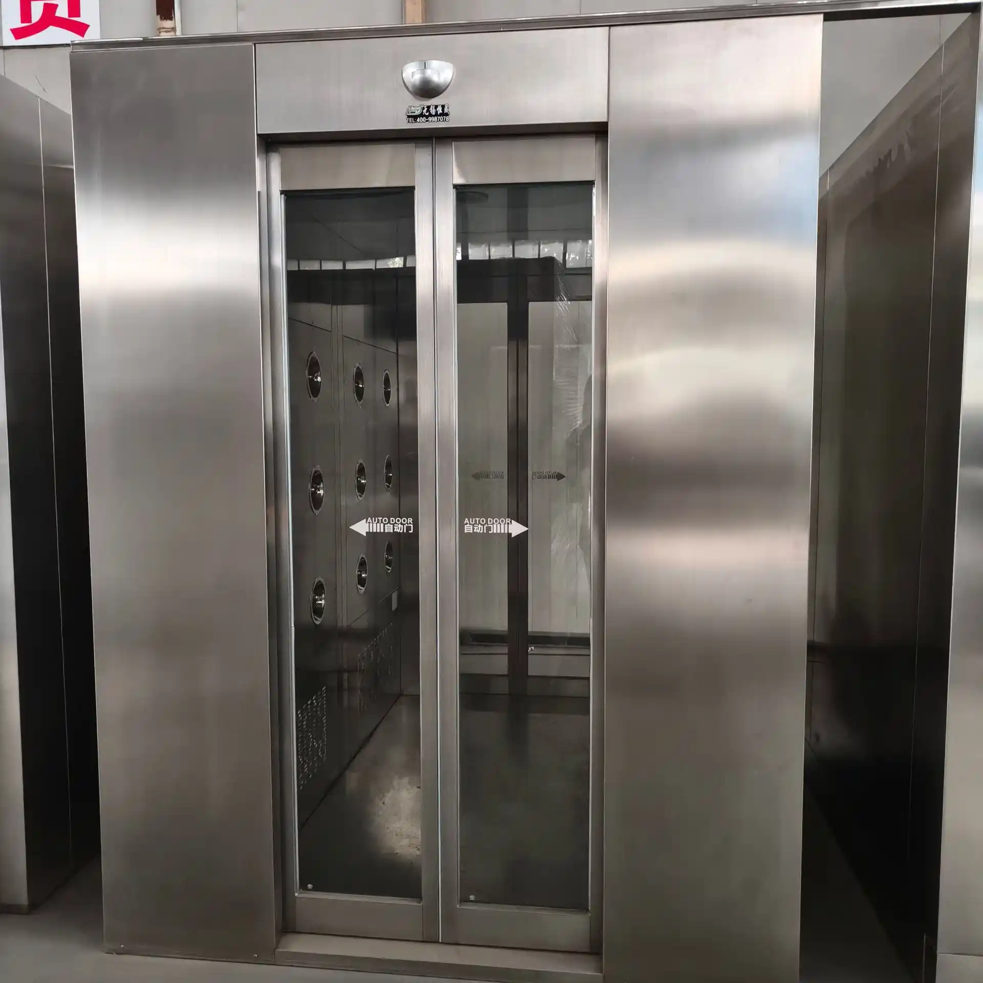 Salle de douche à air en acier inoxydable 304 à induction automatique