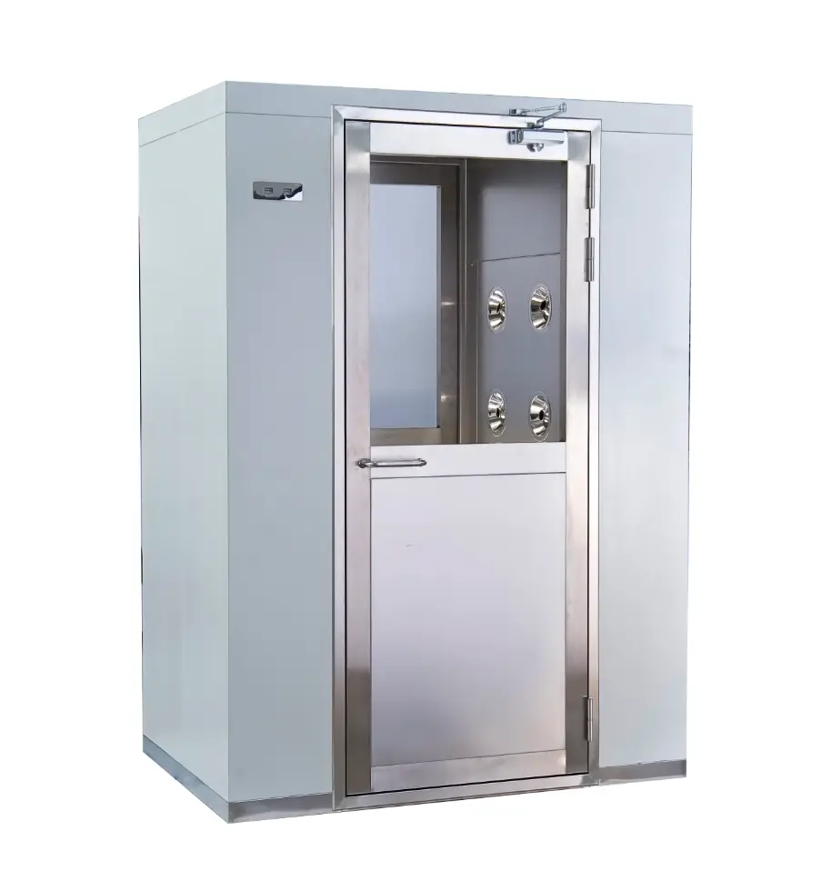 Cabine de douche à air encastrée pour salle propre