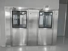 Cabine de douche à air encastrée pour salle propre