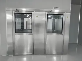 Cabine de douche à air encastrée pour salle propre