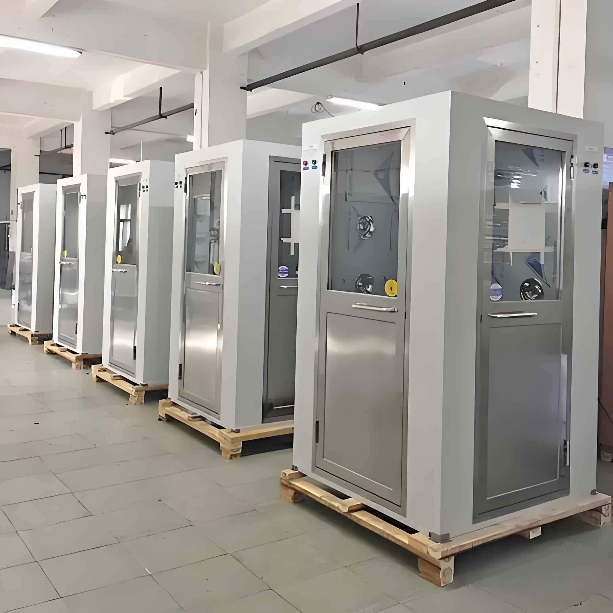 Unité de douche à air pour personnel de salle blanche en acier inoxydable