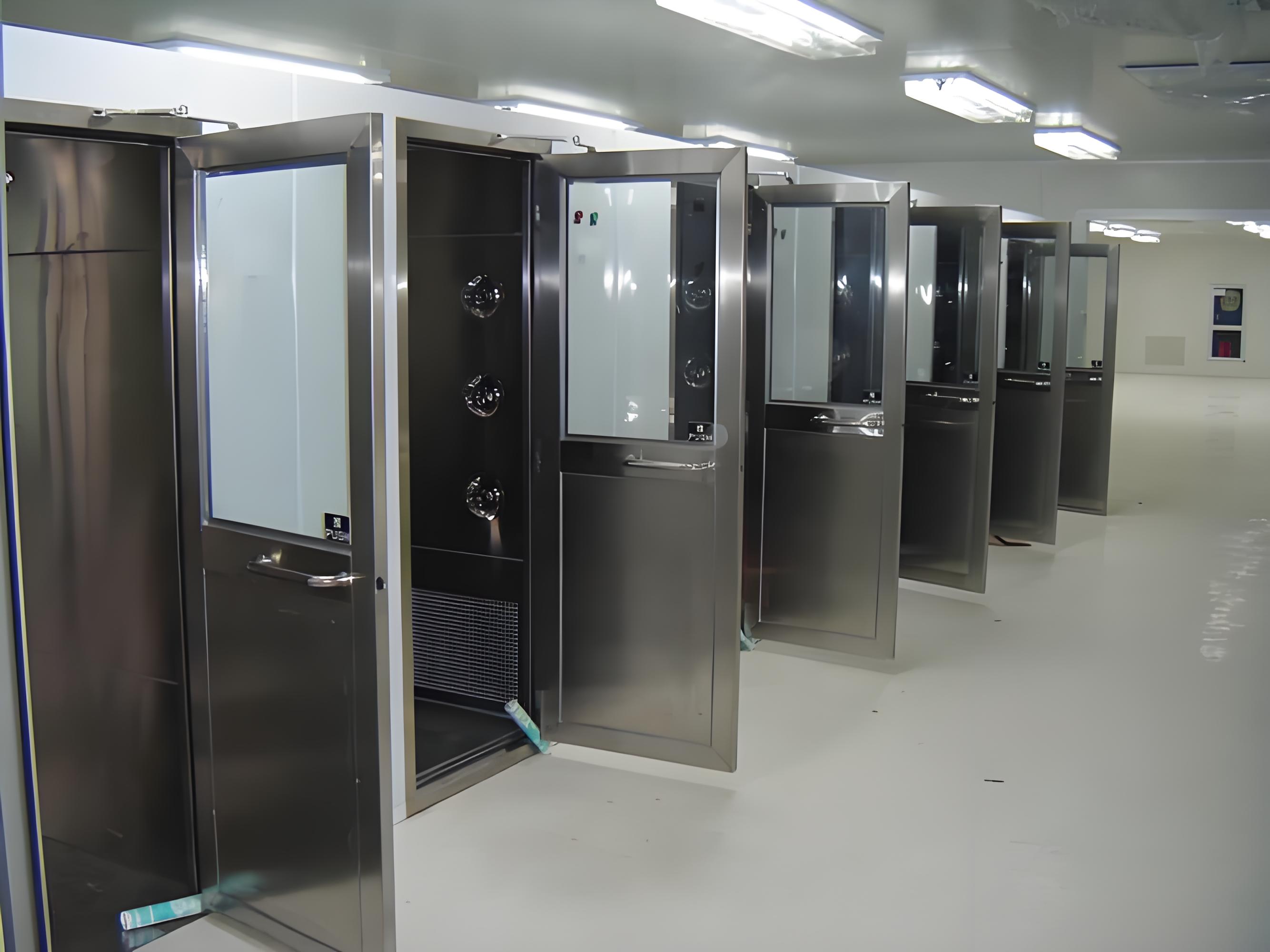 Unité de douche à air pour personnel de salle blanche en acier inoxydable