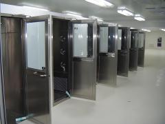 Unité de douche à air pour personnel de salle blanche en acier inoxydable