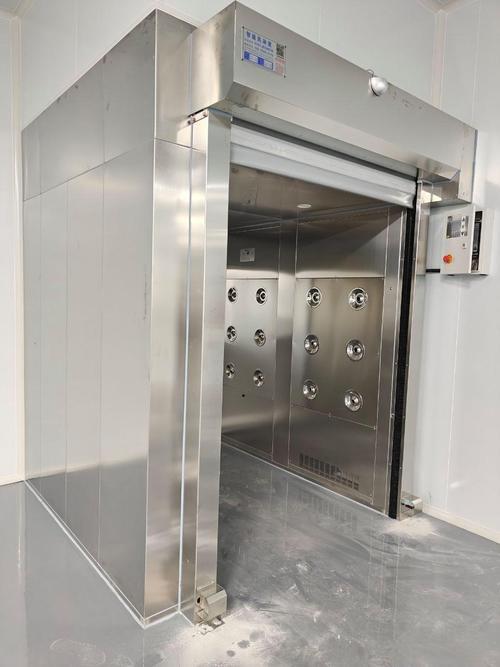 Cabine de douche à air automatisée double usage pour personnel et marchandises