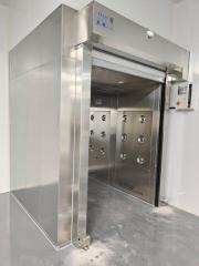 Cabine de douche à air automatisée double usage pour personnel et marchandises