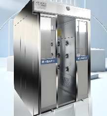 <span>Cabine</span> de douche à air à porte coulissante automatique