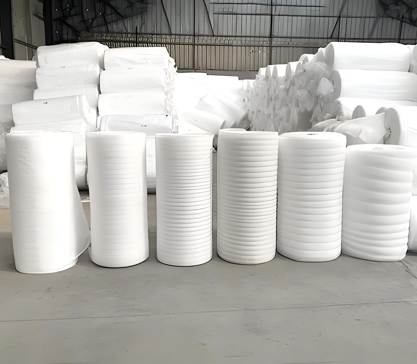 ม้วนบรรจุภัณฑ์บำรุงรักษาสำหรับขนส่งพัสดุด่วน อีพีอี พีร์ลคอตตอน